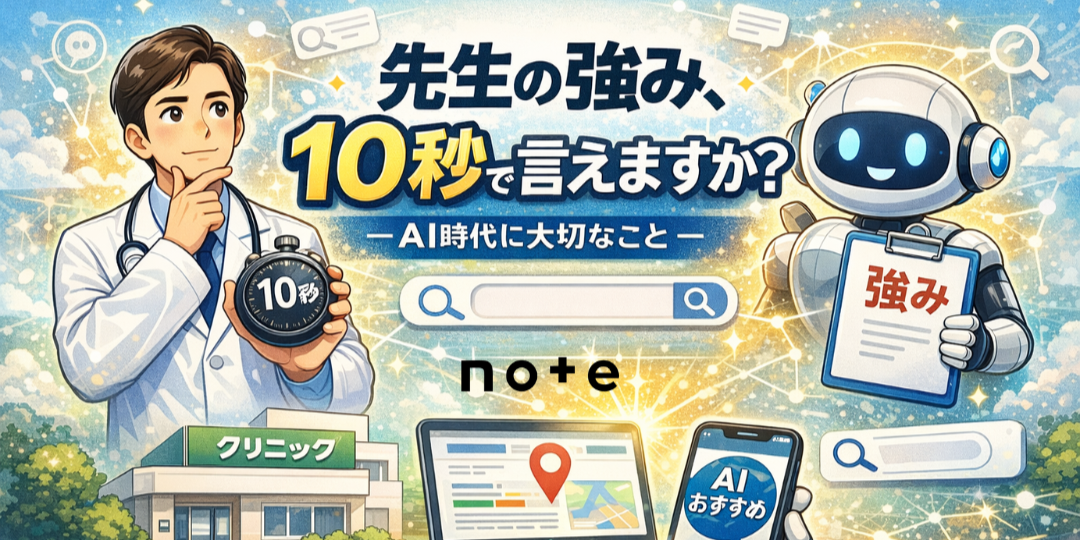 note記事更新のお知らせ（先生の強み、10秒で言えますか？）