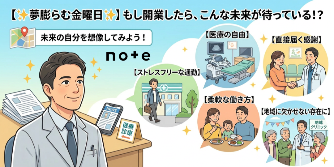note記事更新のお知らせ（もし開業したら、こんな未来が待っている！？）